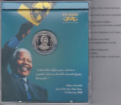 Beschrijving: 5 Rand NELSON MANDELA ORIGIN.CASE (rare)